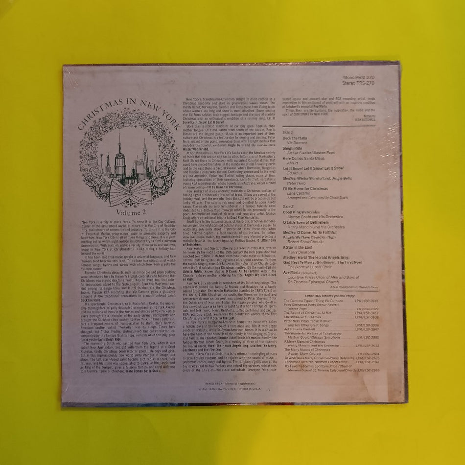 Various - Christmas In New York Volume 2 - 1968 - PRS-270 - New - Sealed - Vinyl