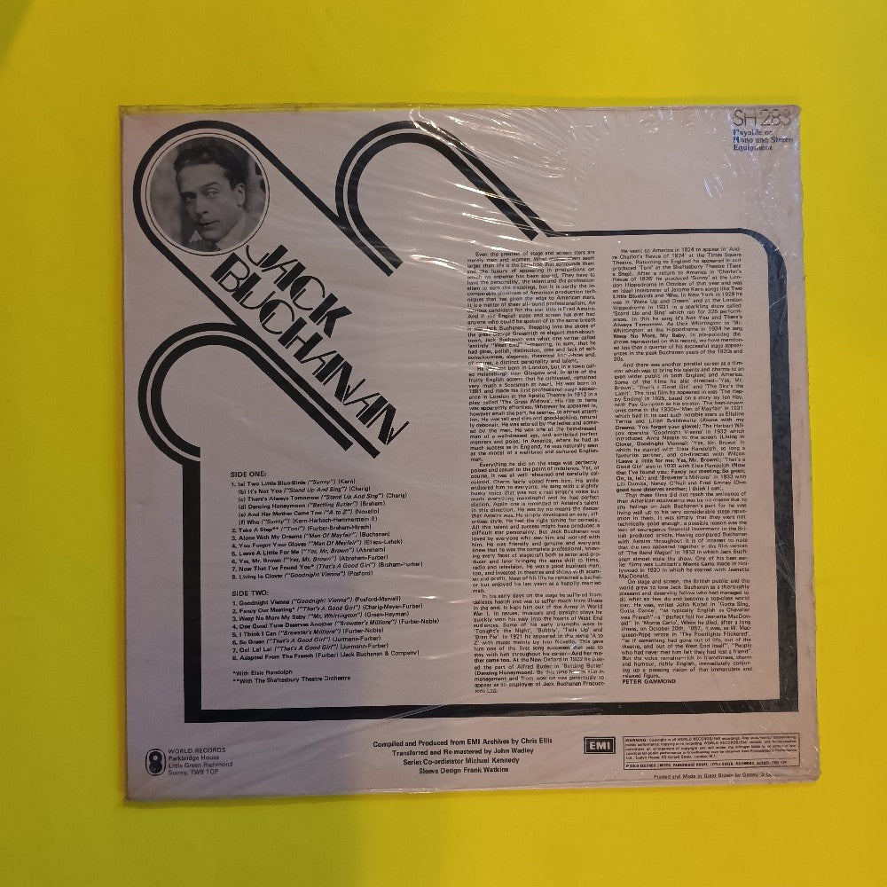 Jack Buchanan - Jack Buchanan / Self Titled UK - SH 283 - New - Sealed - Vinyl