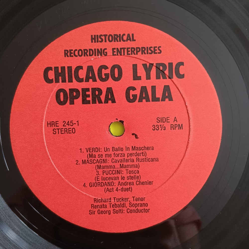 Renata Tebaldi & Richard Tucker - Chicago Lyric Opera Gala 1956 - HRE 245-1 - Used - VG++ - Vinyl