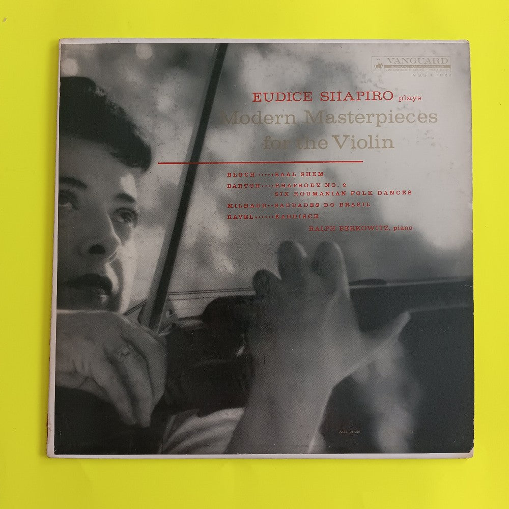 Eudice Shapiro - Plays Modern Masterpieces For The Violin - 1958 - VRS 1023 - Used - VG+ - Vinyl