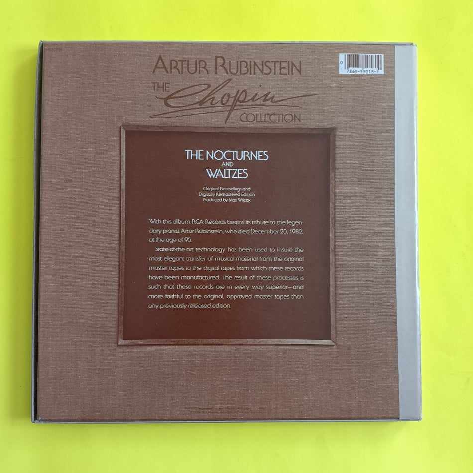 Artur Rubinstein - The Chopin Collection Nocturnes & Waltzes 3LP Box - 1984 - ARL3-5018 - Used - NM - Vinyl