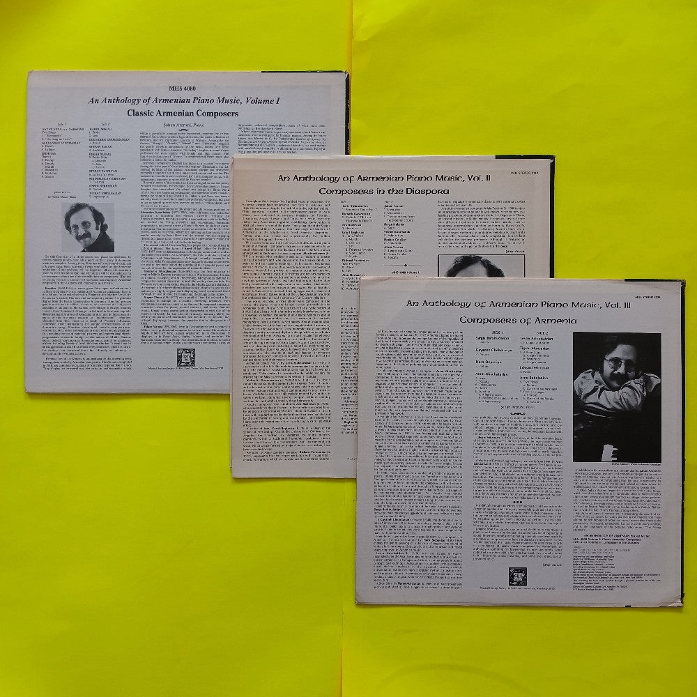 Sahan Arzruni - An Anthology Of Armenian Piano Music VOL 1-3 3 LP LOT - 1979 - MHS 4080 - Used - NM - Vinyl