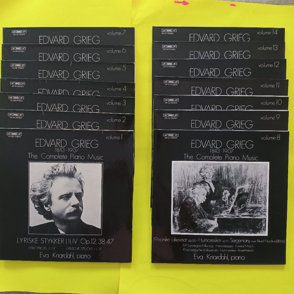 Eva Knardahl - Grieg: Complete Piano Music Vol 1-14 14x LP LOT  - 1977 - BIS LP-104 - 117 - Used - NM - Vinyl
