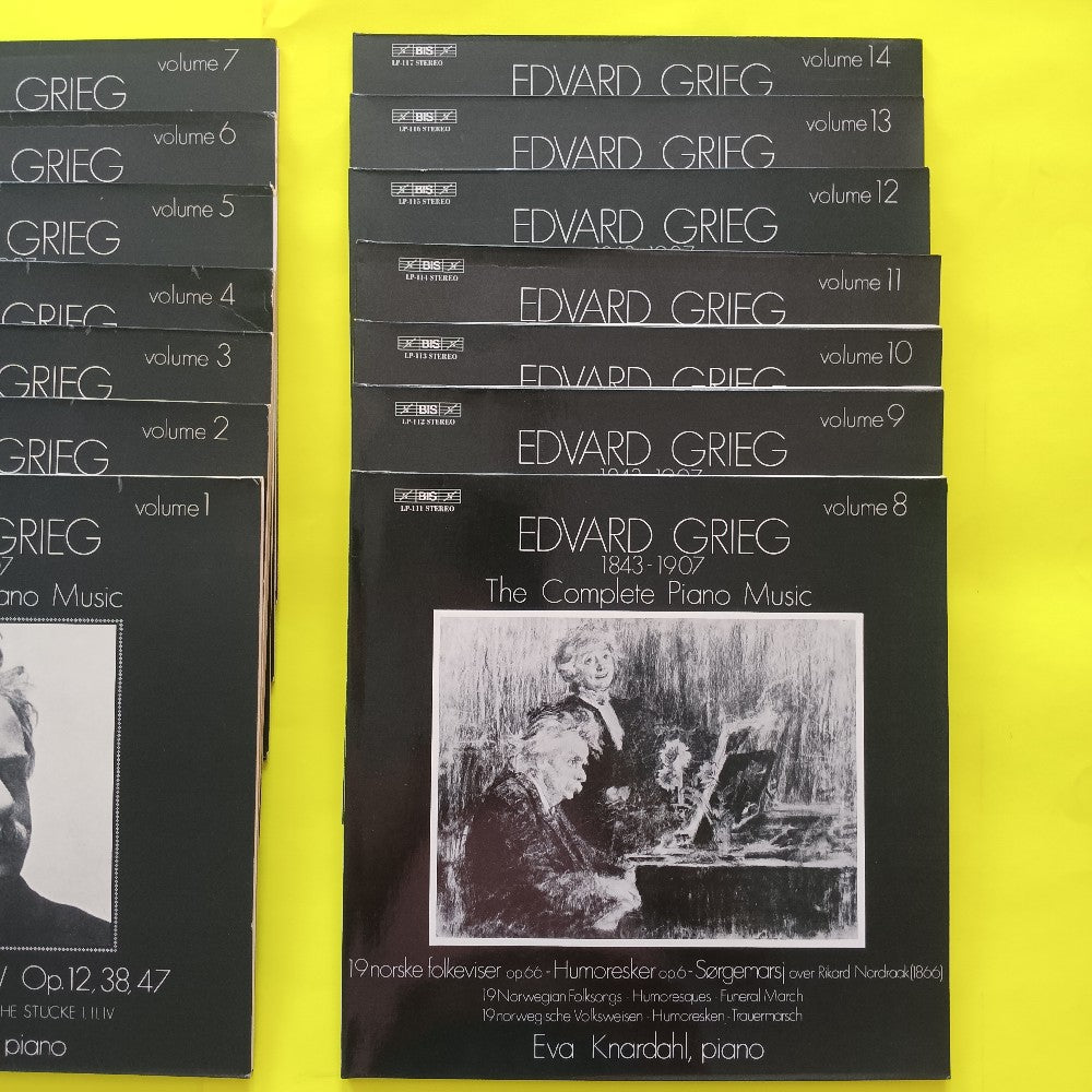 Eva Knardahl - Grieg: Complete Piano Music Vol 1-14 14x LP LOT  - 1977 - BIS LP-104 - 117 - Used - NM - Vinyl