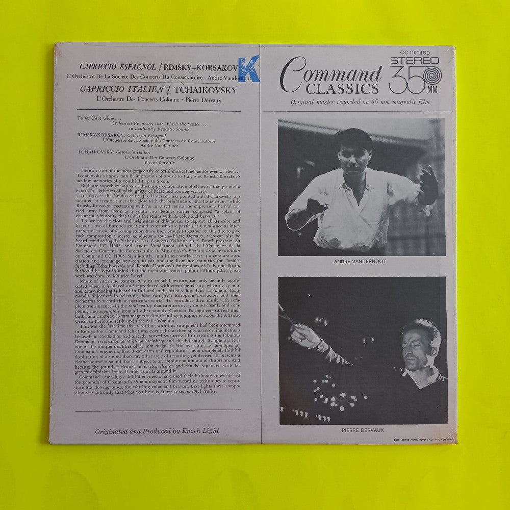 Andrea Vandernoot / Pierre Dervaux - Capriccio Espagnol / Capriccio Italien - 1961 - CC 11004 SD - New - Sealed - Vinyl