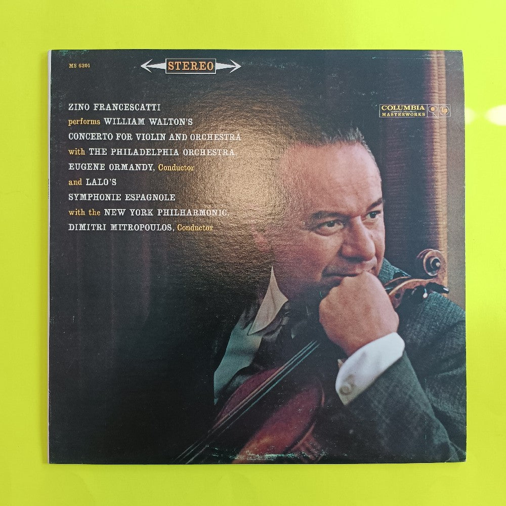 Zino Francescatti PROMO - Concerto For Violin & Orchestra / Symphonie Espagnole - 1960 - MS 6201 - Used - VG++ - Vinyl