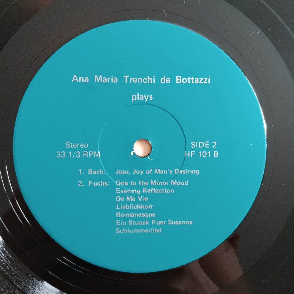 Ana Maria Trenchi De Bottazzi - Plays Mozart Chopin Bach Fuchs - HF 101 - Used - VG++ - Vinyl
