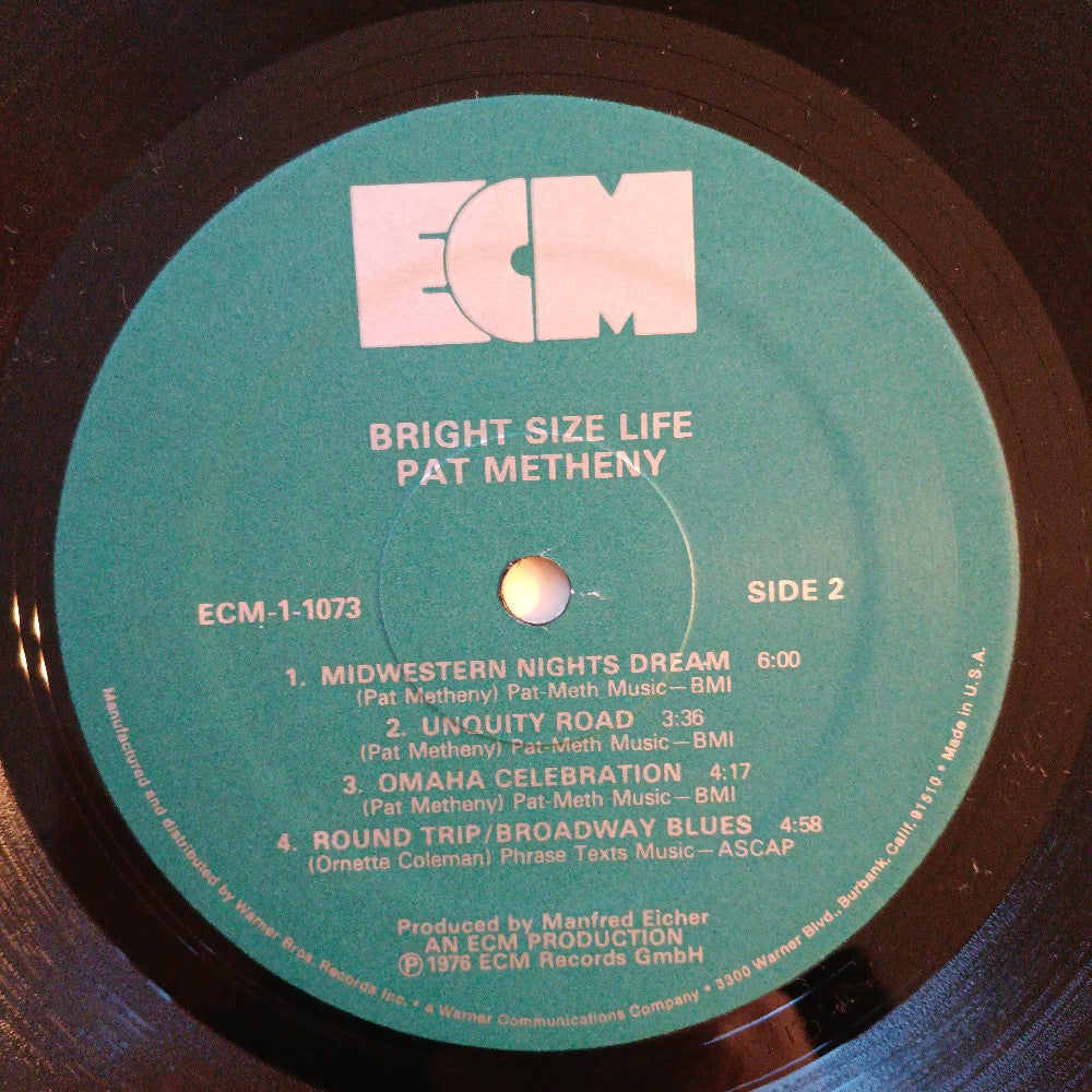 Pat Methany - Bright Size Life - 1979 - ECM-1-1073 - Used - EX - Vinyl