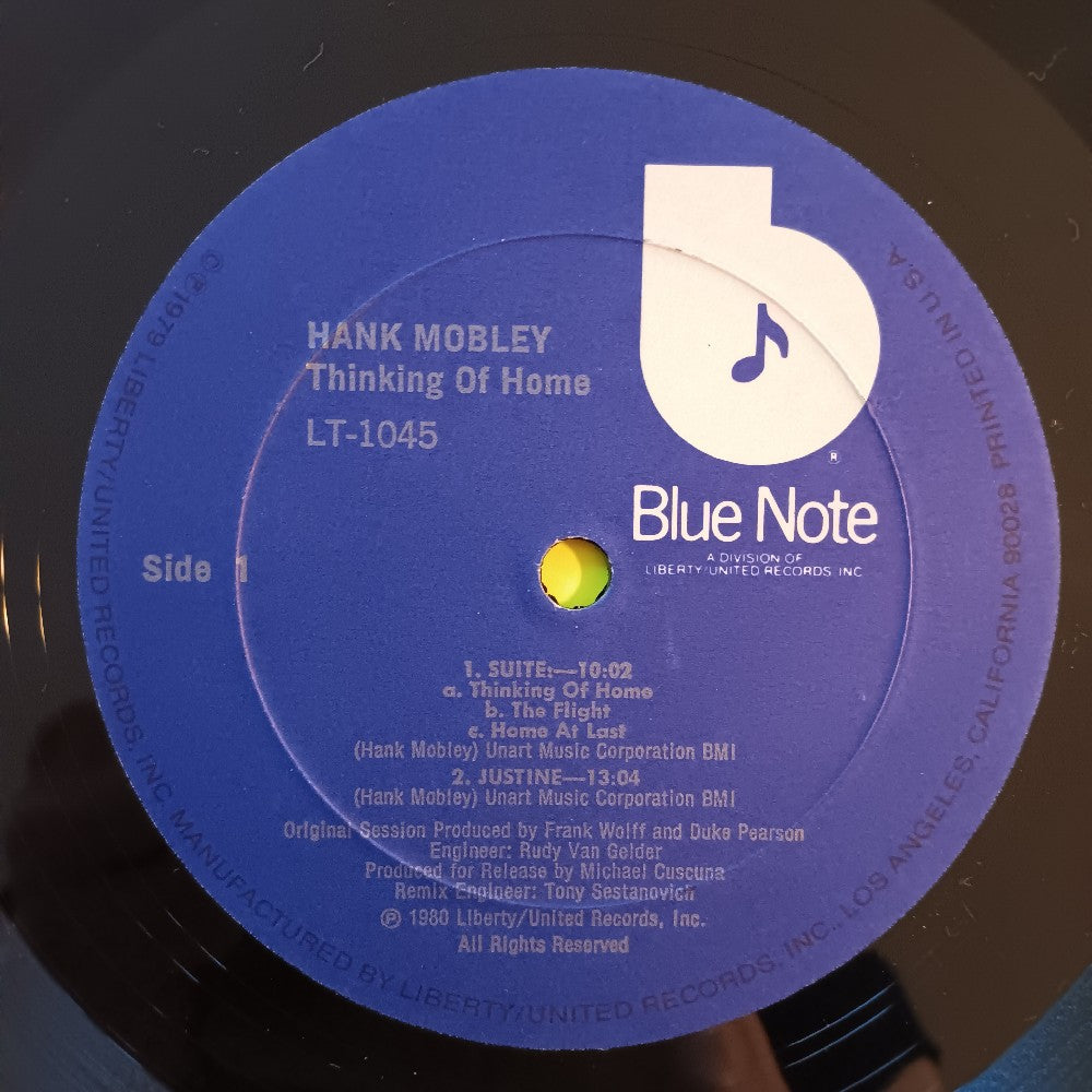 Hank Mobley - Thinking Of Home - 1980 - LT 1045 - Used - VG++ - Vinyl