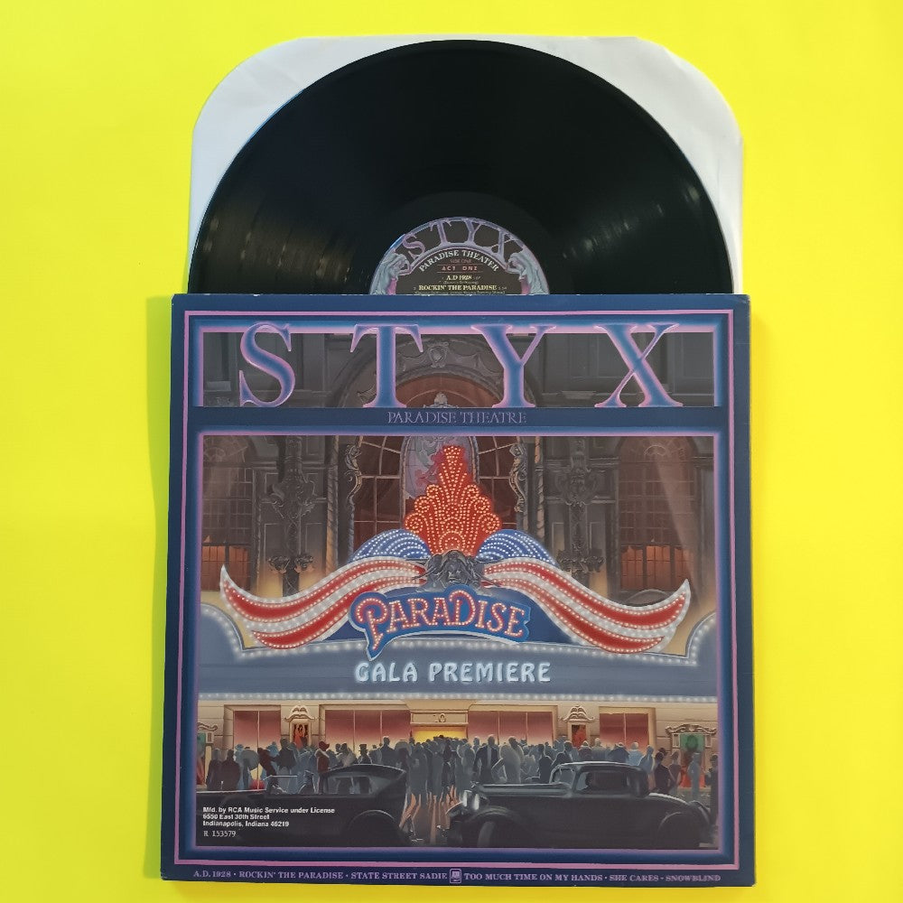 Styx - Paradise Theatre ETCHED CLUB EDITION - 1981 - SP 3719 / R 153579 - Used - VG++ - Vinyl
