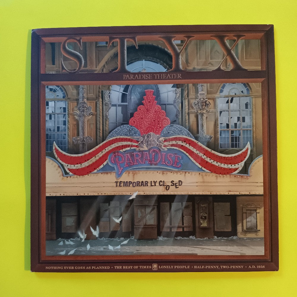 Styx - Paradise Theatre ETCHED CLUB EDITION - 1981 - SP 3719 / R 153579 - Used - VG++ - Vinyl