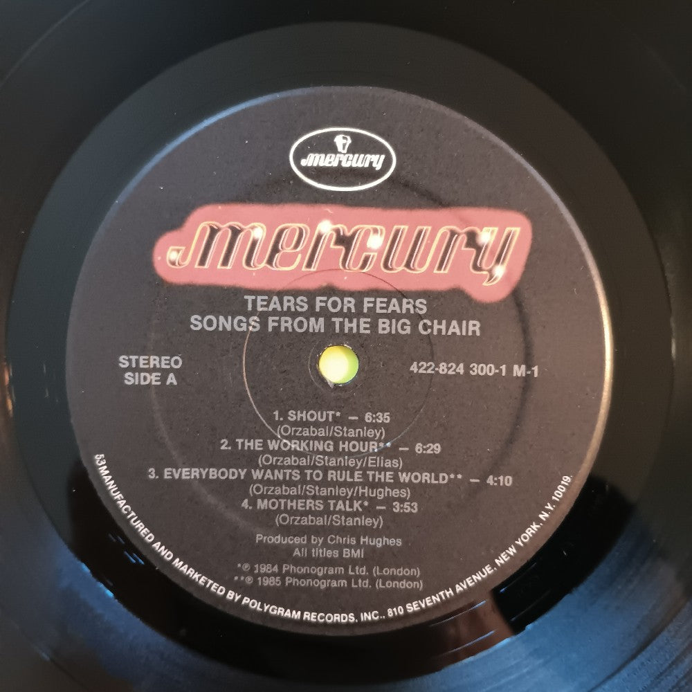 Tears For Fears - Songs From The Big Chair - 1985 - 824 300-1 M-1 - Used - VG++ - Vinyl