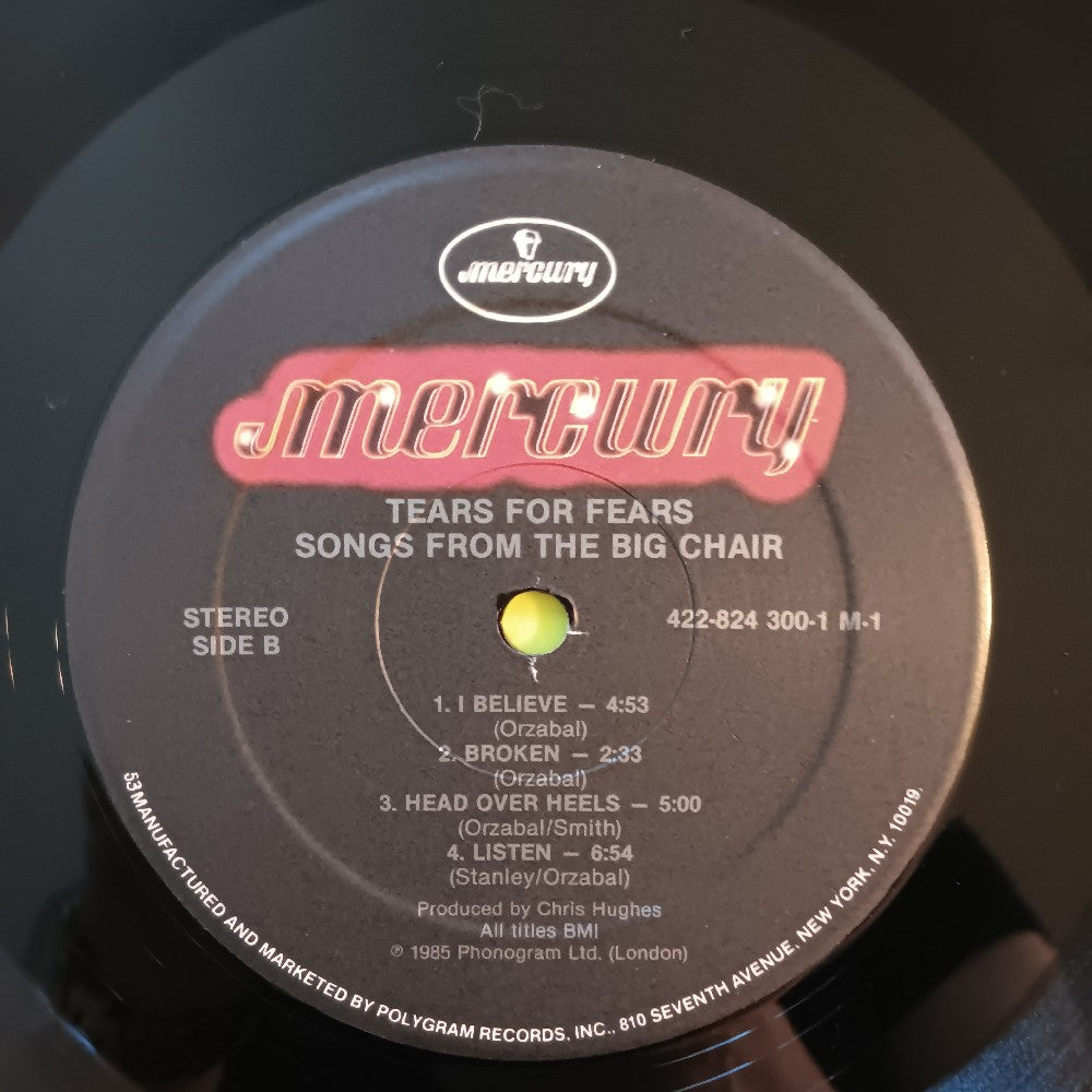 Tears For Fears - Songs From The Big Chair - 1985 - 824 300-1 M-1 - Used - VG++ - Vinyl