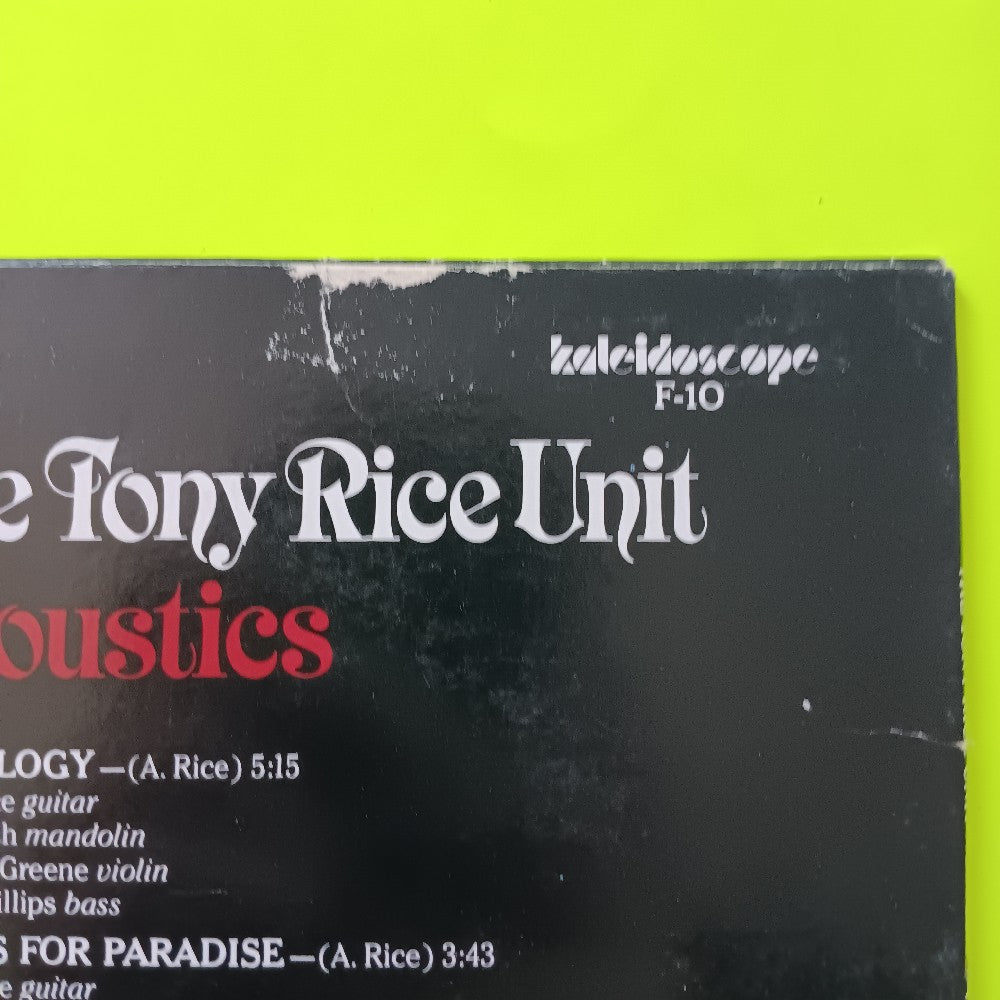 The Tony Rice Unit - Acoustics - 1979 - Kaleidoscope F-10 - Used - EX - Vinyl
