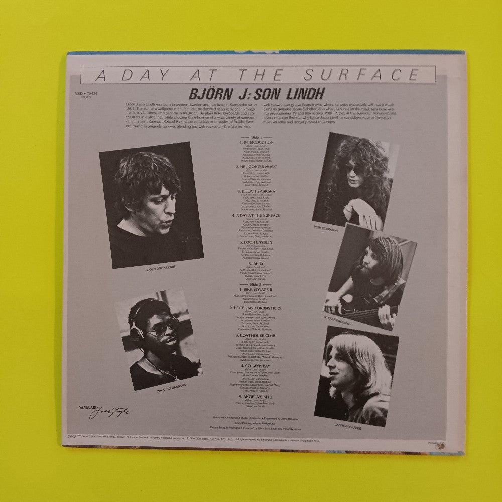 Bjorn J:Son Lindh - A Day At The Surface - 1978 - VSD 79434 - Used - VG++ - Vinyl
