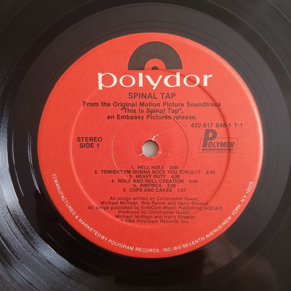 Spinal Tap - This Is Spinal Tap Soundtrack - 1984 - 422-817 846-1 Y-1 - Used - EX - Vinyl