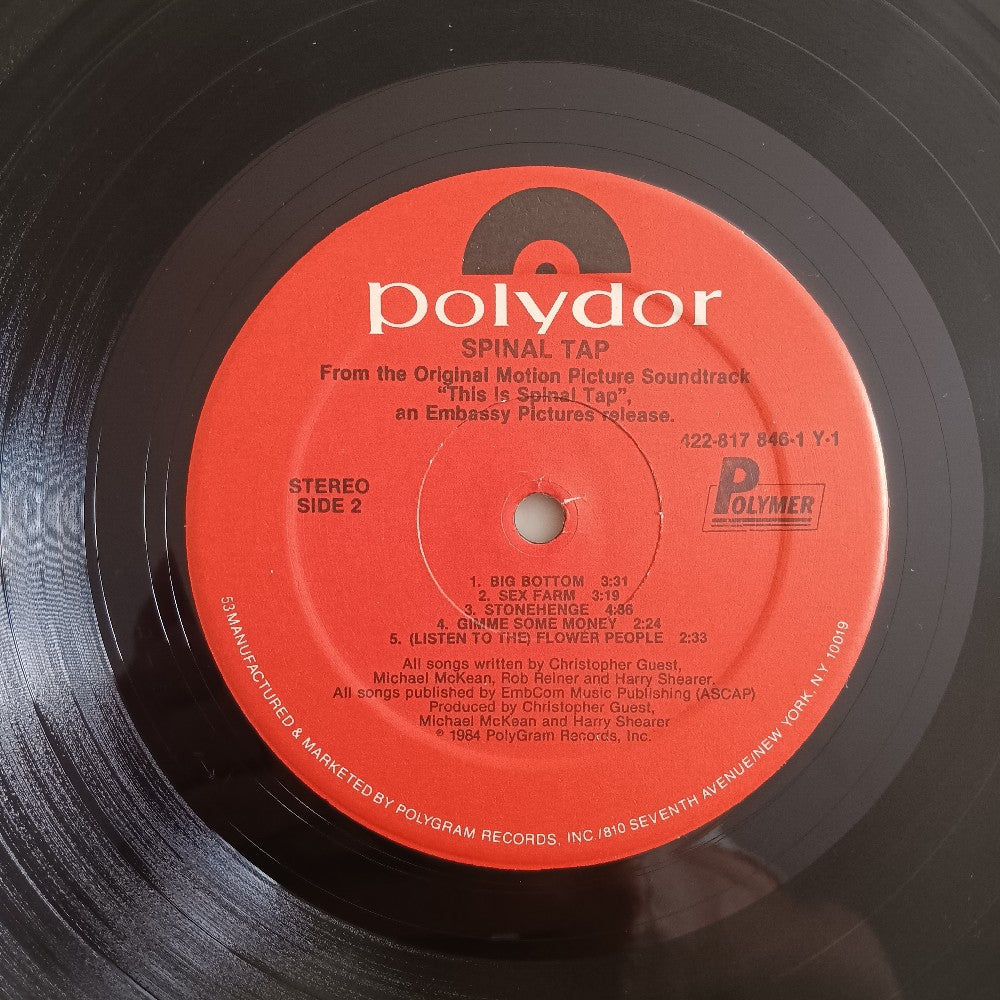 Spinal Tap - This Is Spinal Tap Soundtrack - 1984 - 422-817 846-1 Y-1 - Used - EX - Vinyl