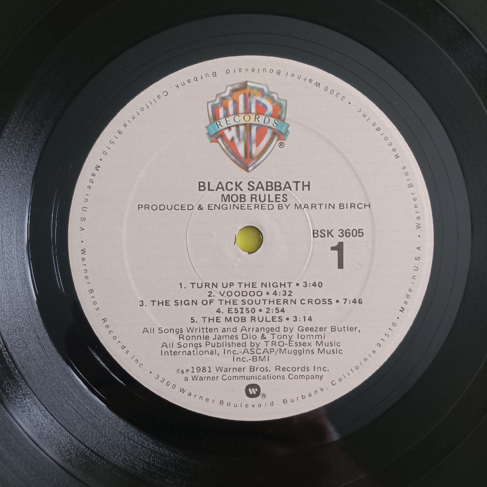 Black Sabbath - Mob Rules - 1981 - BSK 3605 - Used - VG++ - Vinyl