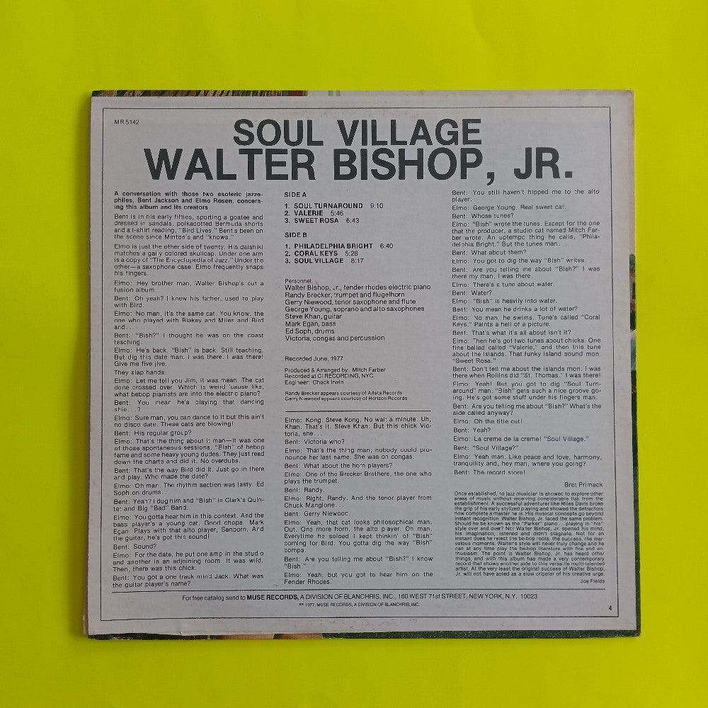Walter Bishop Jr. - Soul Village - 1977 - MR 5142 - Used - VG++ - Vinyl