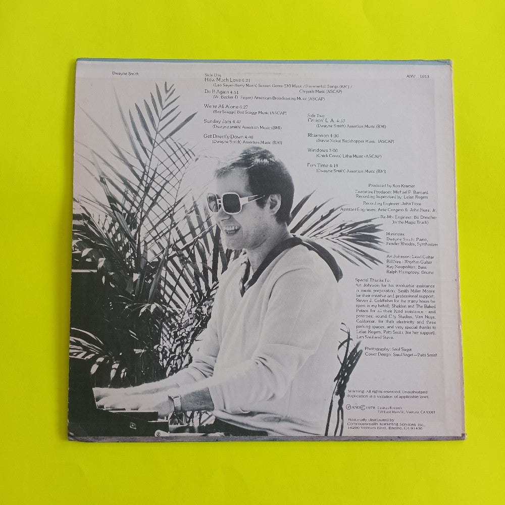 Dwayne Smith - Get Directly Down - 1978 - ANV-1013 - Used - EX - Vinyl