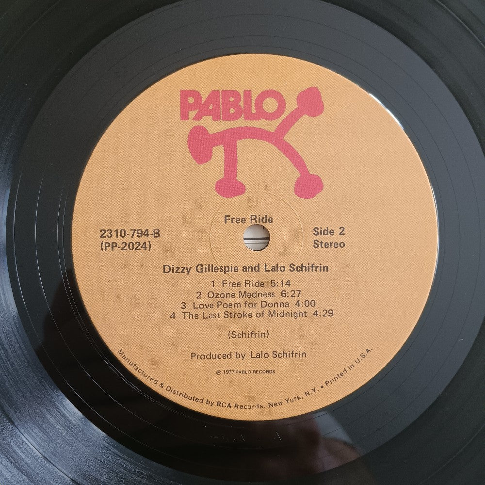 Dizzy Gillespie W. Lalo Schifrin - Free Ride - 1977 - PABLO 2310 794 - Used - VG++ - Vinyl
