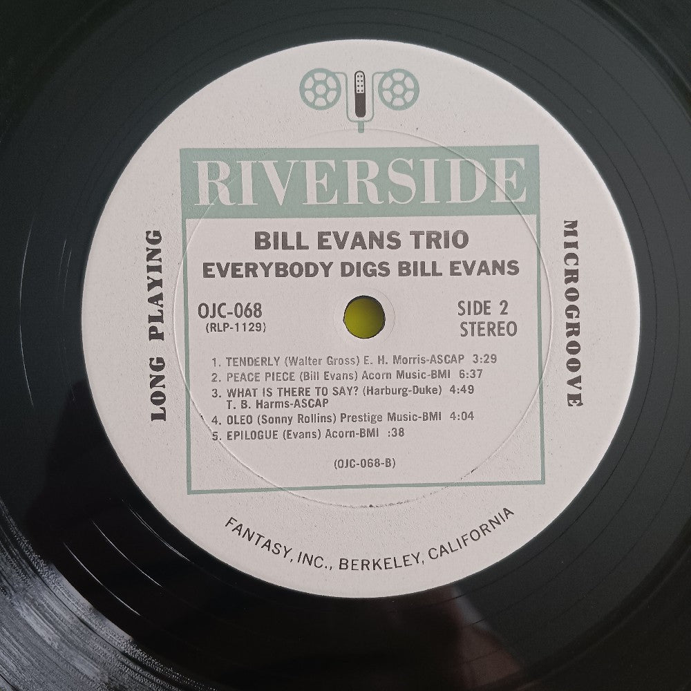 Bill Evans  - Everybody Digs Bill Evans - 1983 - OJC 068 - Used - VG++ - Vinyl