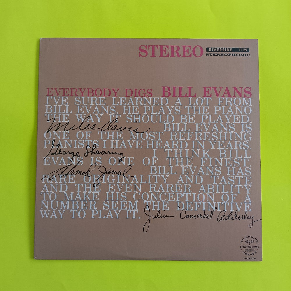Bill Evans  - Everybody Digs Bill Evans - 1983 - OJC 068 - Used - VG++ - Vinyl