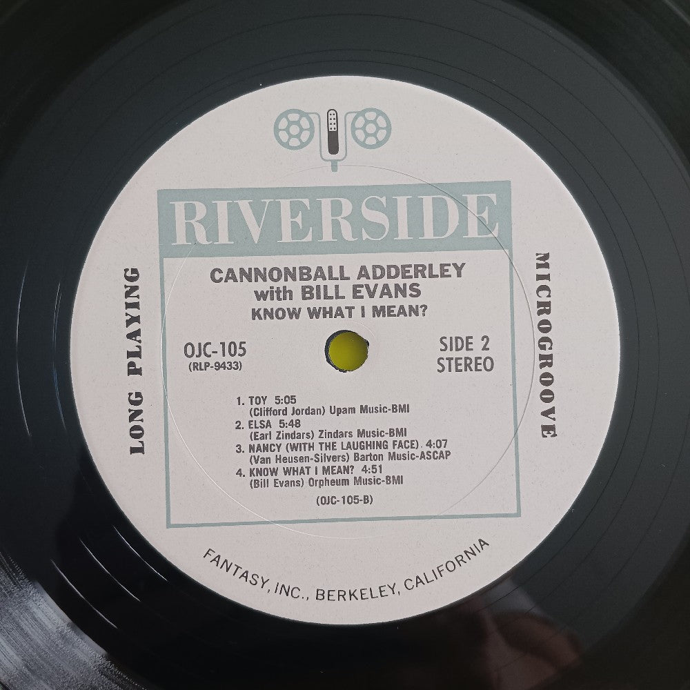 Cannonball Adderley & Bill Evans - Know What I Mean? - 1984 - OJC 105 - Used - EX - Vinyl