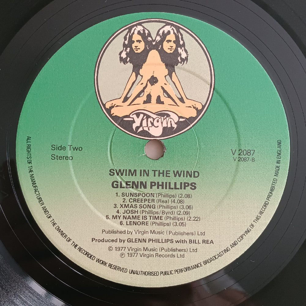 Glenn Phillips - Swim In The Wind UK - 1977 - V2087 - Used - EX - Vinyl
