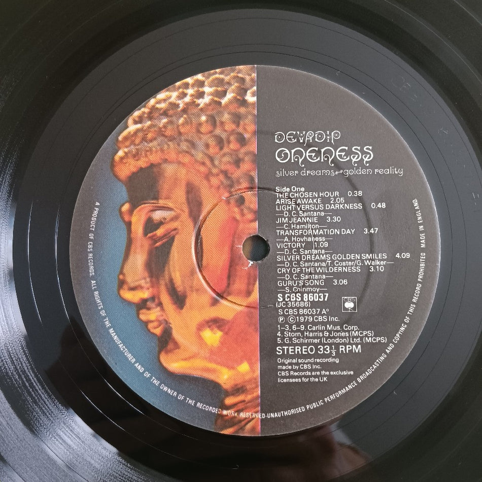 Devadip  - Oneness (Silver Dreams Golden Reality) UK - 1979 - S CBS 86037 - Used - EX - Vinyl