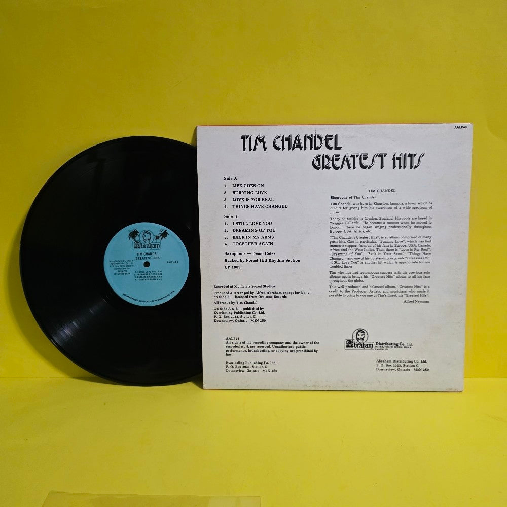 Tim Chandell - Greatest Hits / Name Misprint Only One L ON Chandel - 1983 - AALP 43 - Used - VG++ - Vinyl