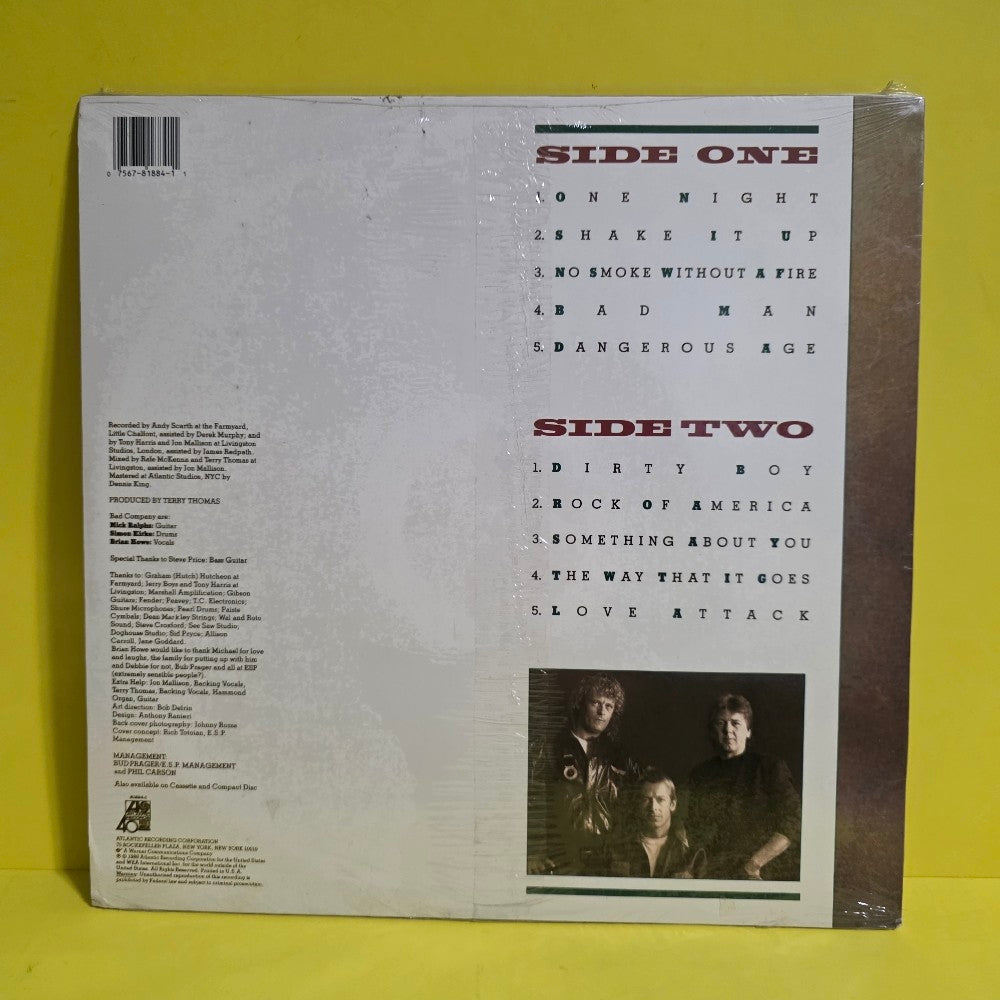 Bad Company  - Dangerous Age - 1988 - 81884-1 - New - Sealed - Vinyl