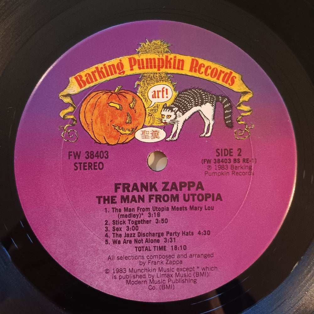 Frank Zappa - The Man From Utopia PROMO - 1983 - FW 38403 - Used - VG++ - Vinyl