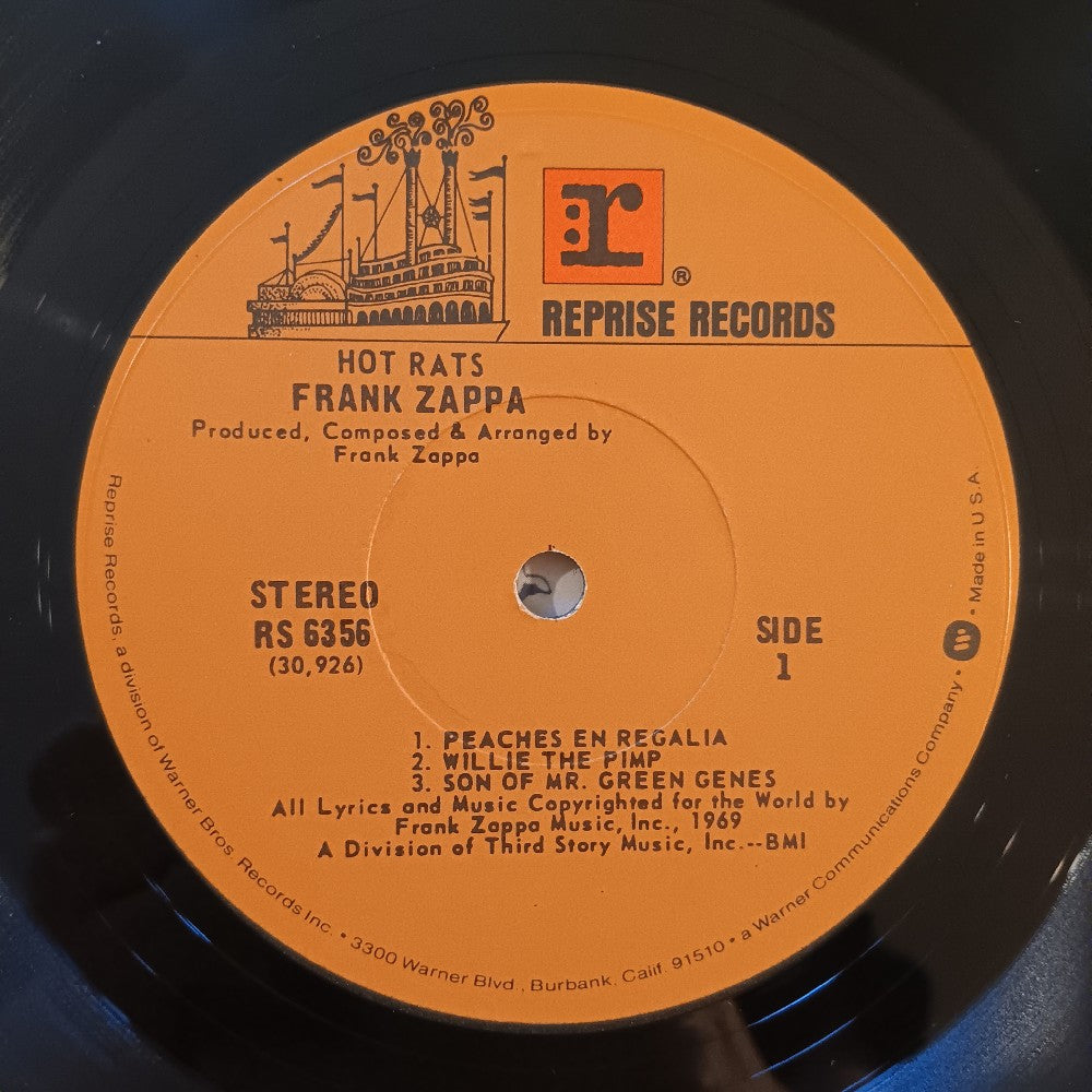 Frank Zappa - Hot Rats - 1976 - RS 6356 - Used - VG++ - Vinyl