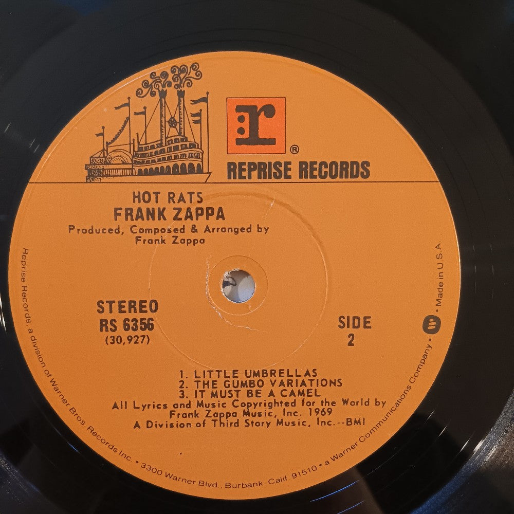 Frank Zappa - Hot Rats - 1976 - RS 6356 - Used - VG++ - Vinyl