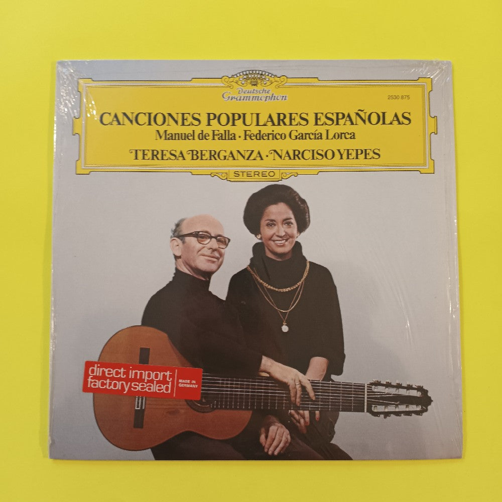 Teresa Berganza & Narciso Yepes - Cantonese Populares Espanolas GERMANY - 1977 - Used - NM - Vinyl