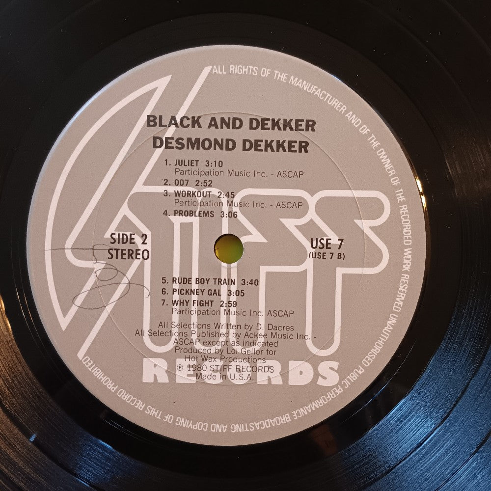 Desmond Dekker - Black And Dekker - 1980 - USE 7 - Used - VG++ - Vinyl