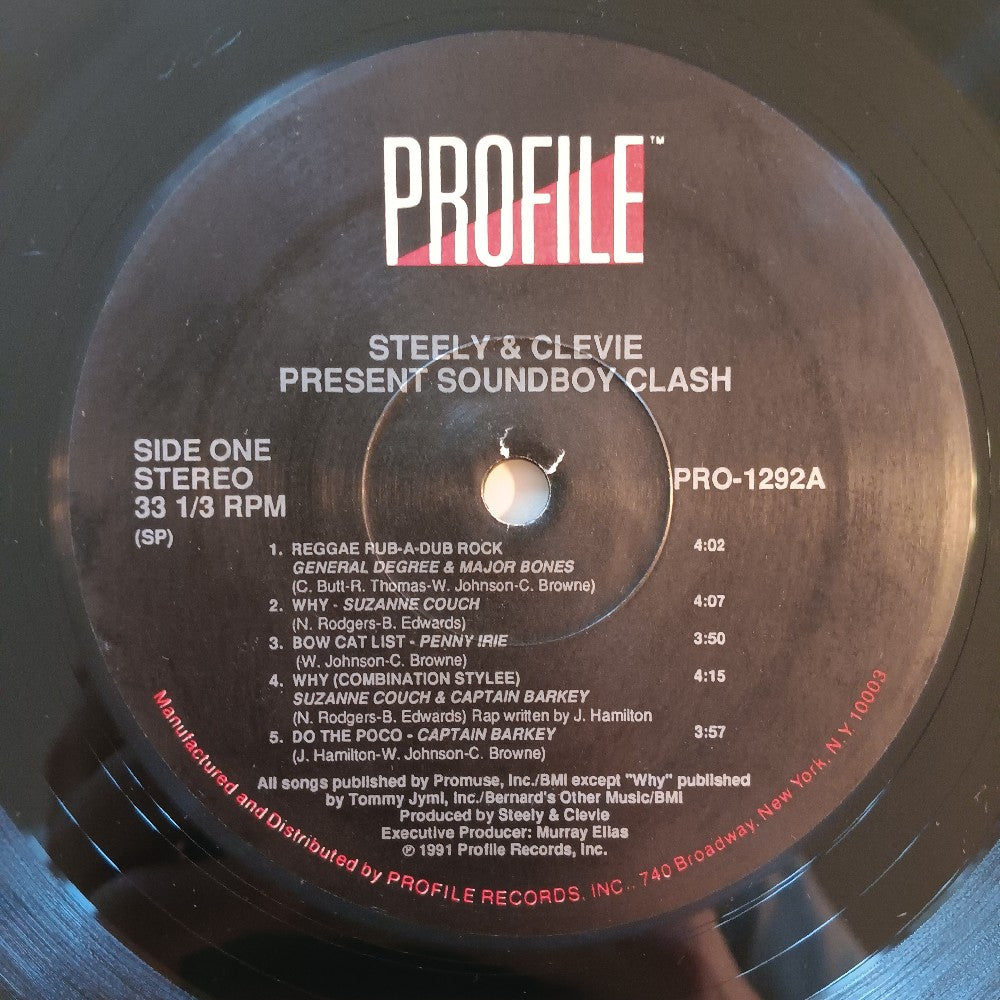 Various - Steely Clevie Present Soundboy Clash - 1991 - PRO-1292 - Used - VG++ - Vinyl