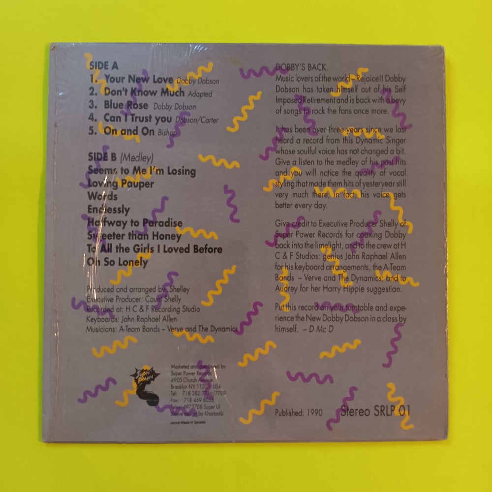 Dobby Dobson - History For Lovers SHRINK - 1990 - SRLP 01 - Used - VG++ - Vinyl