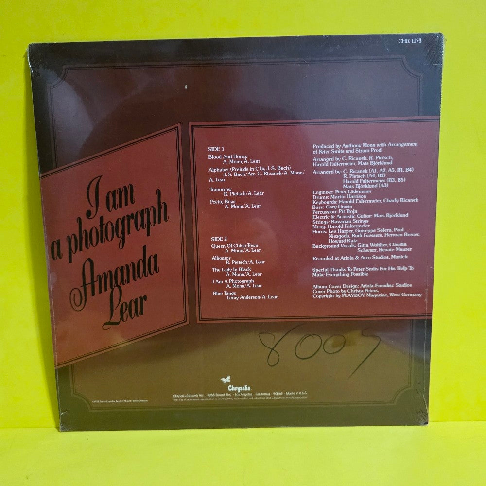 Amanda Lear - I Am A Photograph  - 1977 - CHR 1173 - New - Sealed - Vinyl