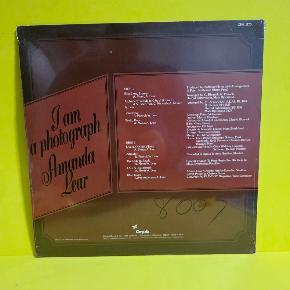 Amanda Lear - I Am A Photograph  - 1977 - CHR 1173 - New - Sealed - Vinyl