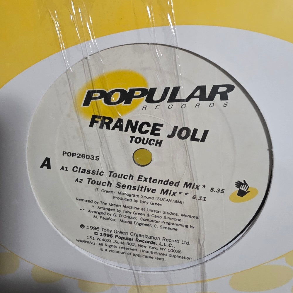 France Joli - Touch - 1996 - POP 26035 - New - Sealed - Vinyl