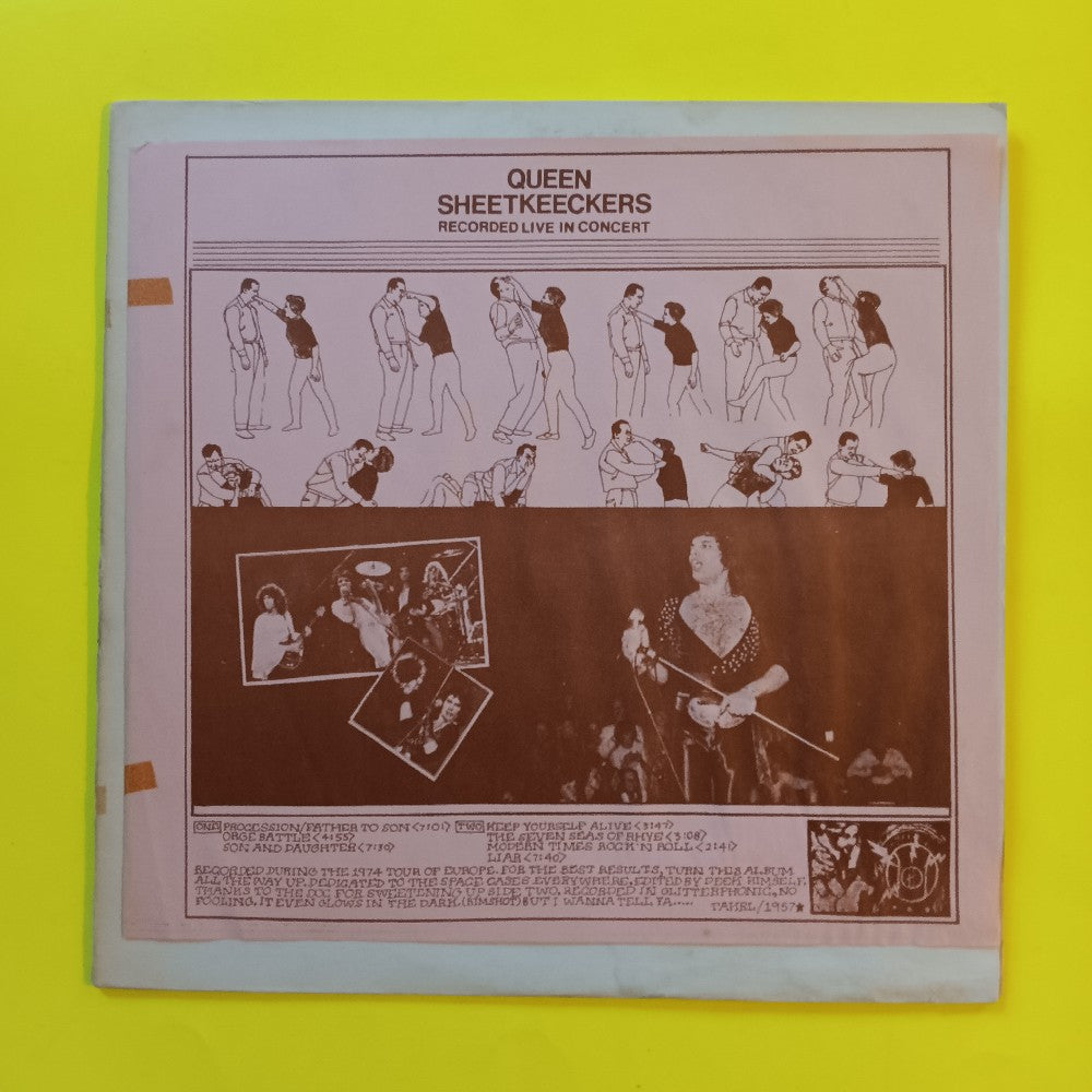 Queen - Sheetkeeckers Recorded Live In Concert  - 1975 - TAKRL 1957 - Used - VG++ - Vinyl