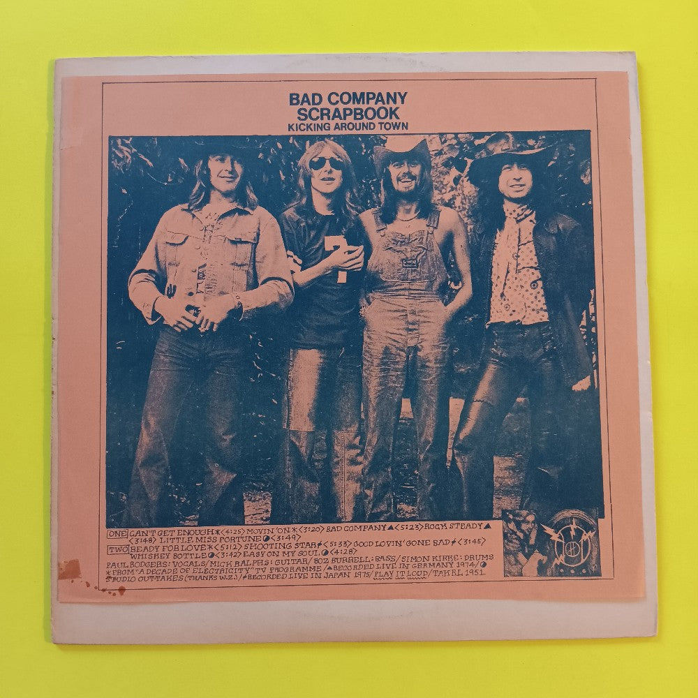 Bad Company - Scrapbook Kicking Around Town - 1975 - TAKRL 1951 - Used - VG++ - Vinyl