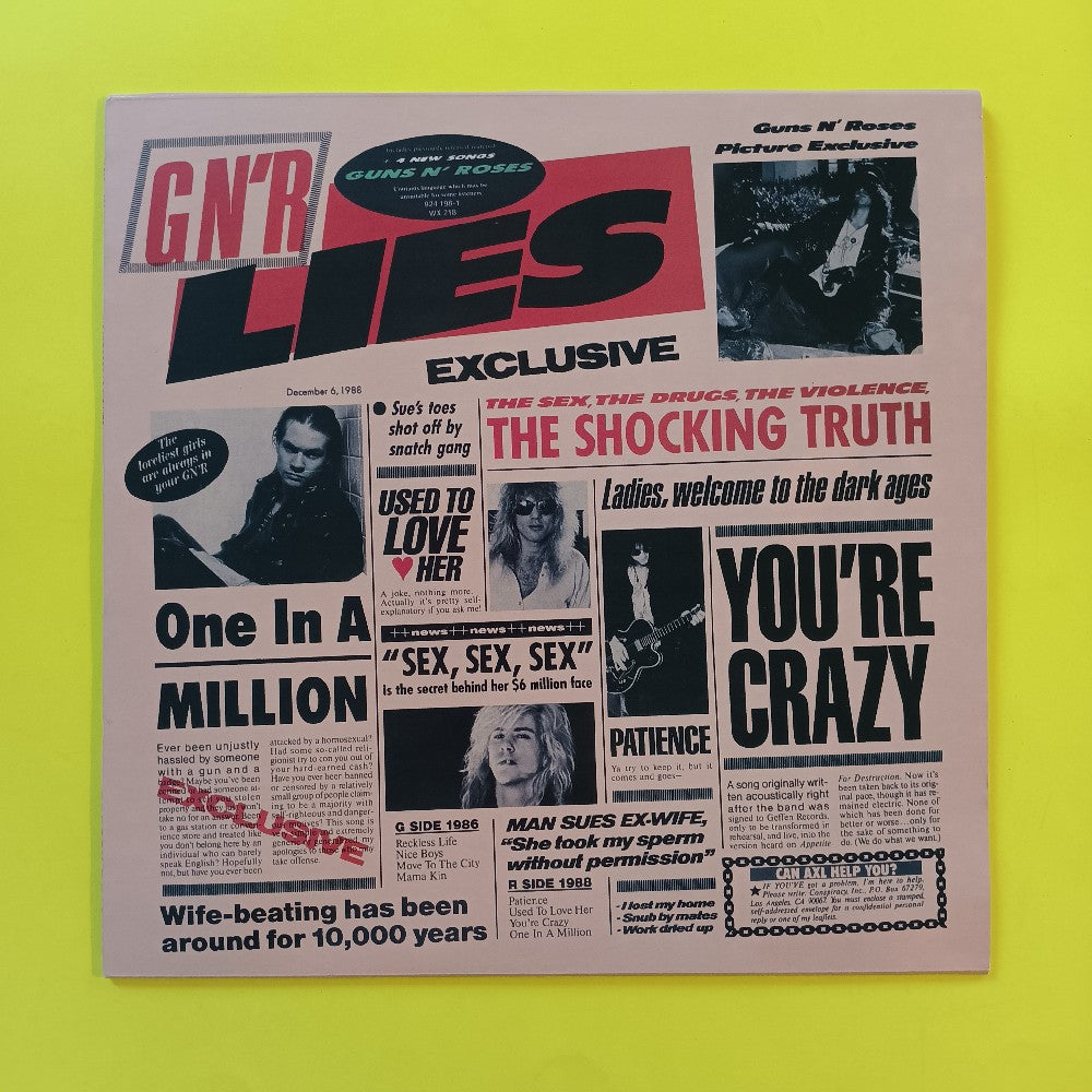 Guns N Roses  - Lies GERMANY - 2015 - WX 218 / 924 198-1 - Used - VG++ - Vinyl