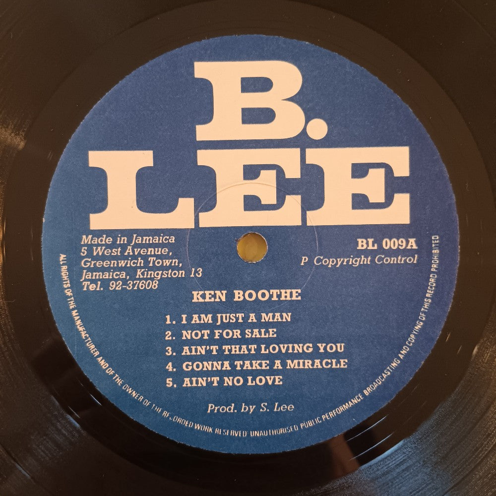 Kenny Boothe - I'm Just A Man JAMAICA - 1979 - BL009 - Used - VG++ - Vinyl