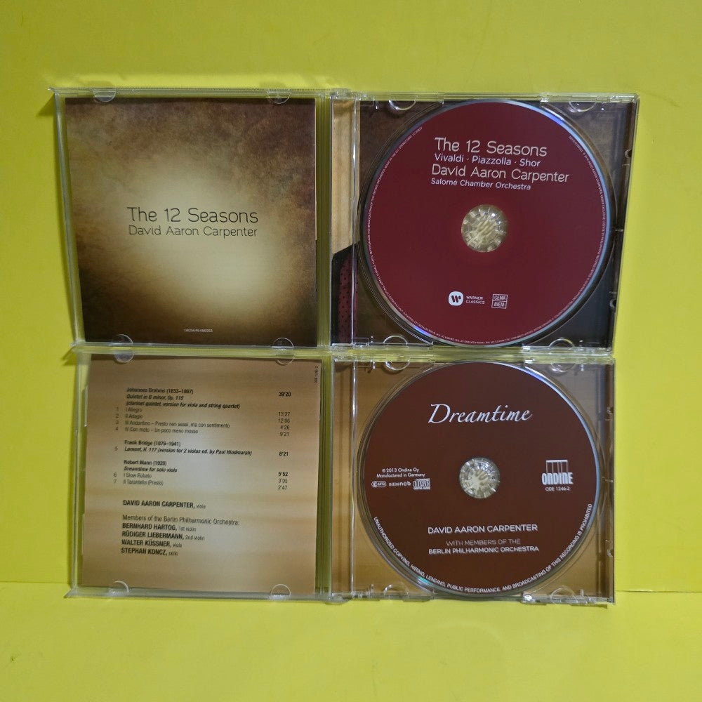 David Aaron Carpenter With Members Of The Berlin Philharmonic Orchestra - Lot Of 2 CDs Autograph David A. Carpenter Johannes Brahms / Frank Bridge / Robert Mann  - 2013 - ODE 1246-2 - Used - EX - CDs