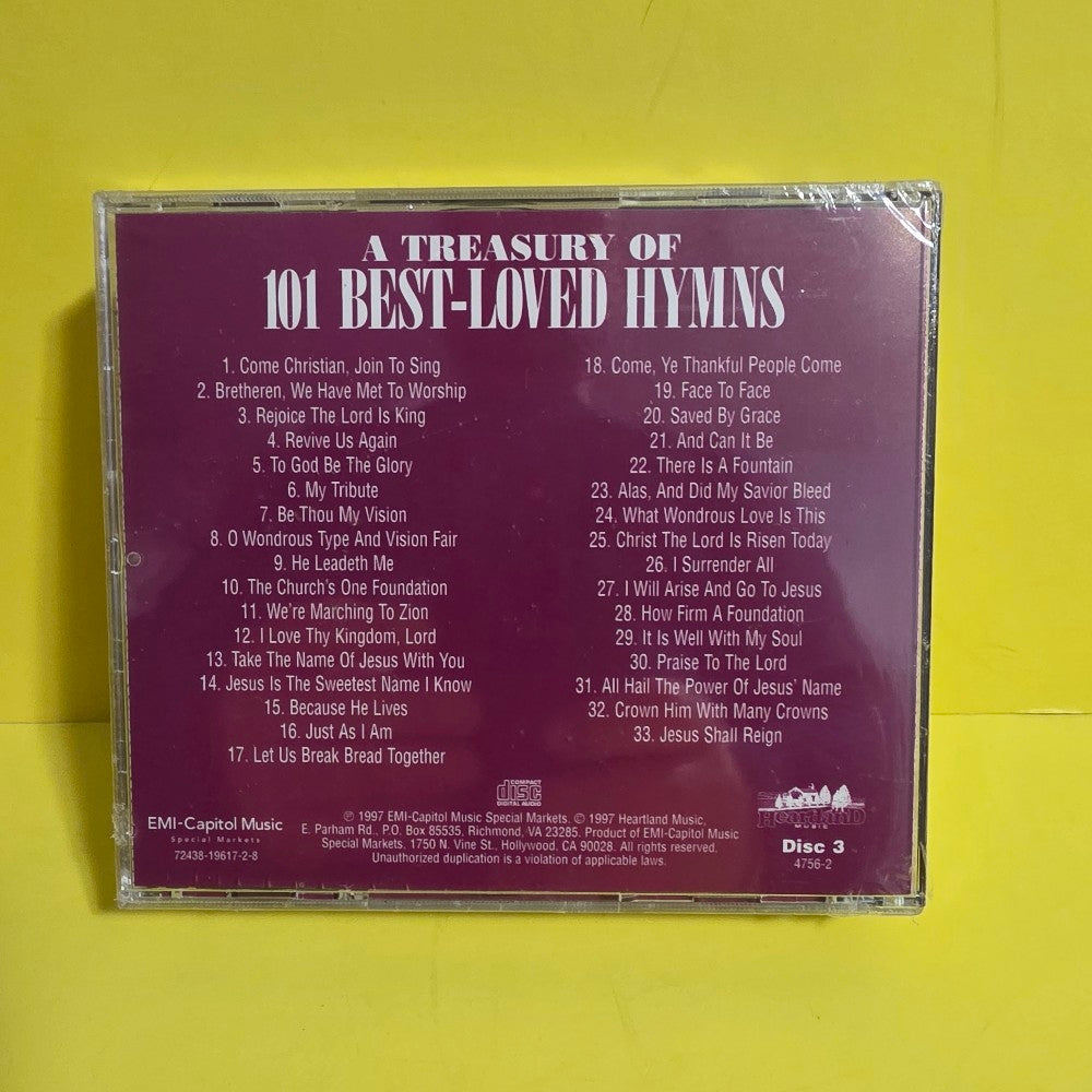 Various  - A Treasure Of 101 Best- Loved Hymns - 1997 - 4756-2 - New - Sealed - CDs