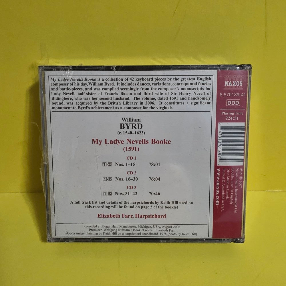 William Byrd, Elizabeth Farr - My Ladye Nevells Booke - 2007 - 8.570139-41 - New - Sealed - CDs