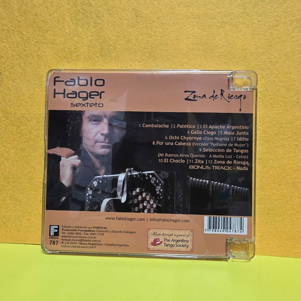 Fabio Hager Sexteto - Zona De Riesgo - 2010 - F 787 - Used - VG++ - CDs